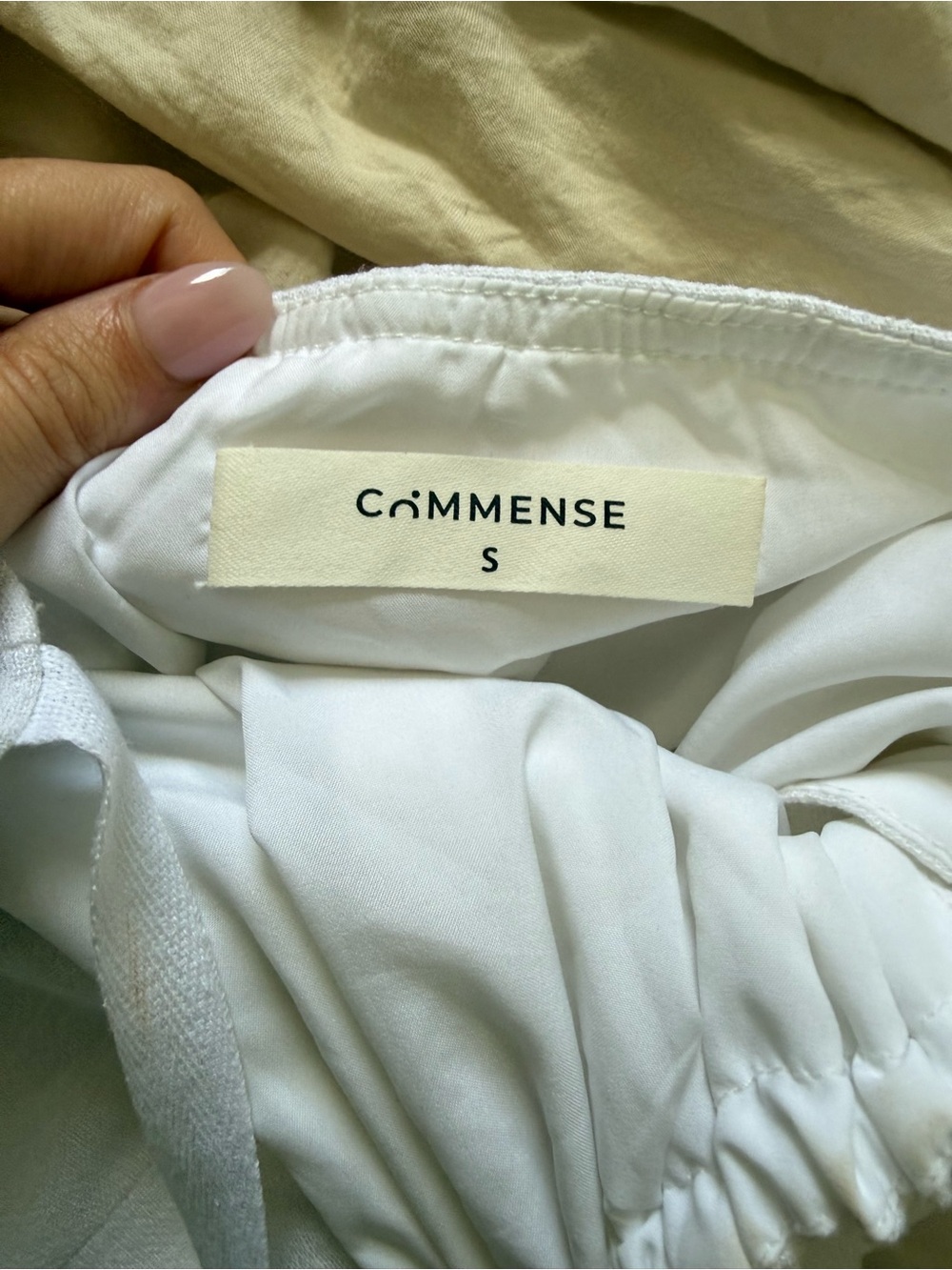 Commense White Button Front Tie Bust Mini Dress - Picture 8 of 8